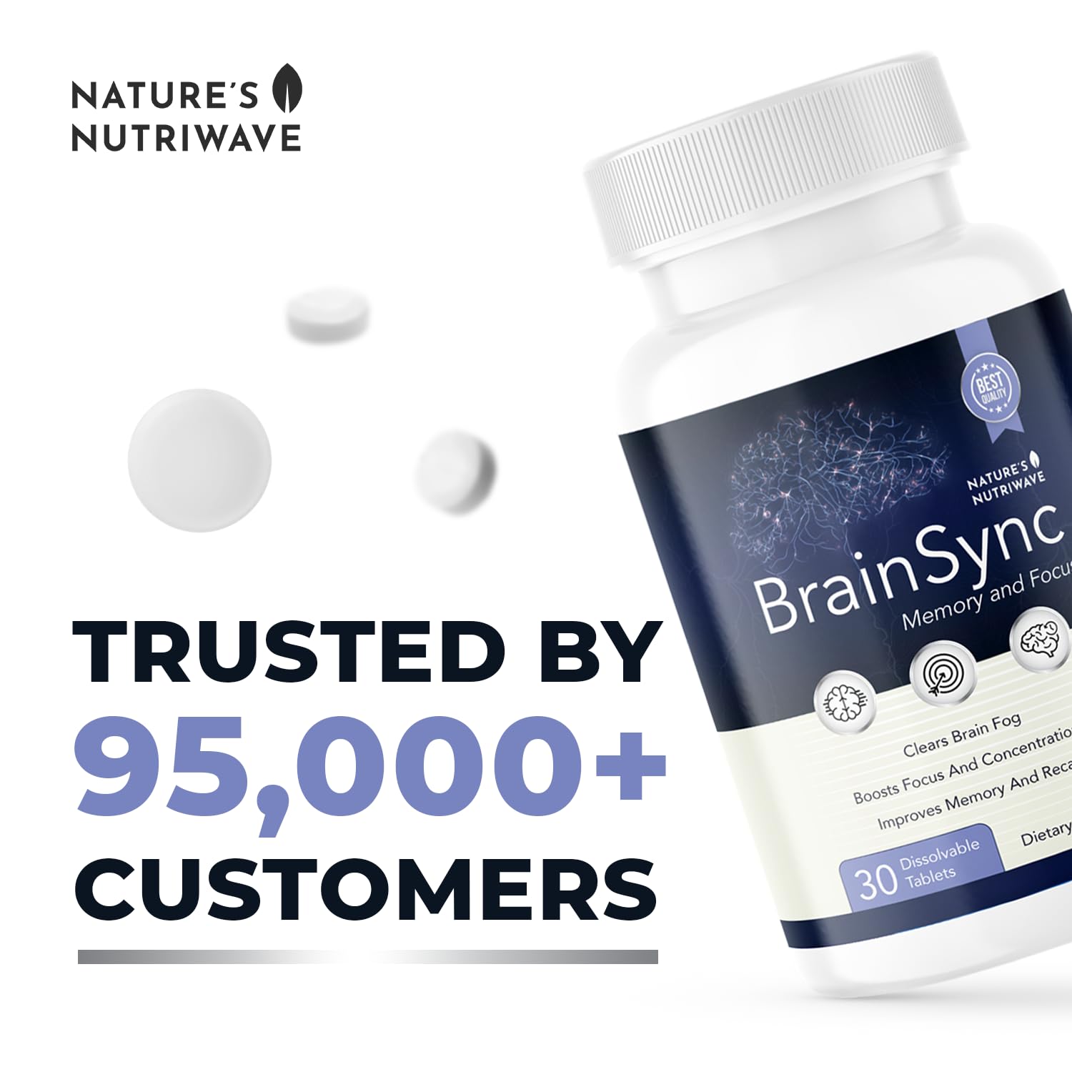BrainSync plant ingredients like peppermint and strawberry add natural flavor.