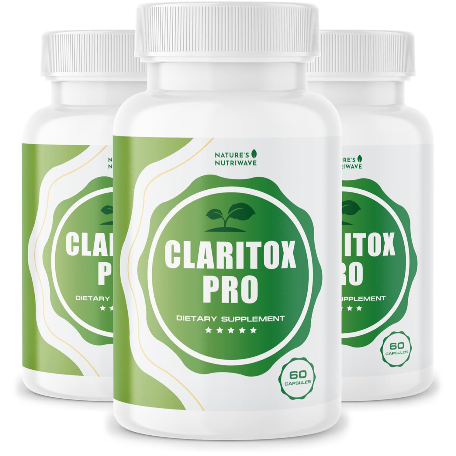 Nature’s NutriWave Claritox daily wellness bottle supports steady daily energy.
