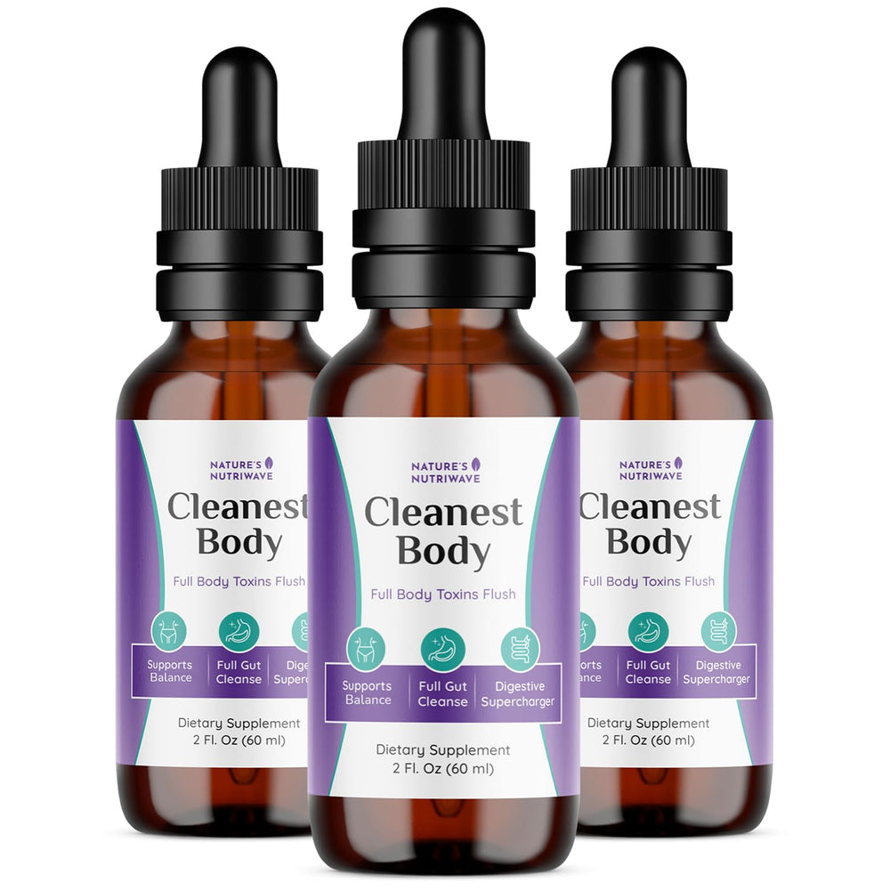 Nature’s NutriWave Cleanest Body bottle shown for easy daily detox support.