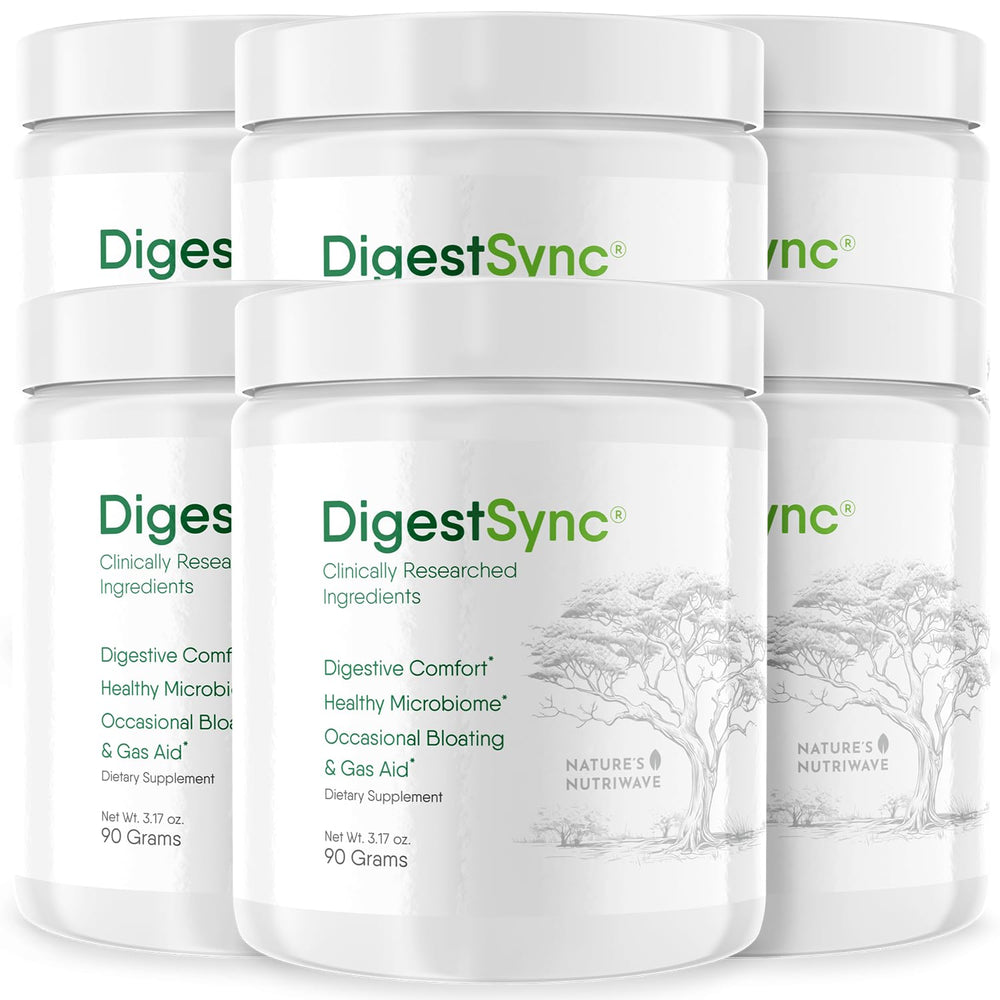 Nature’s NutriWave DigestSync powder tub for daily digestive support.
