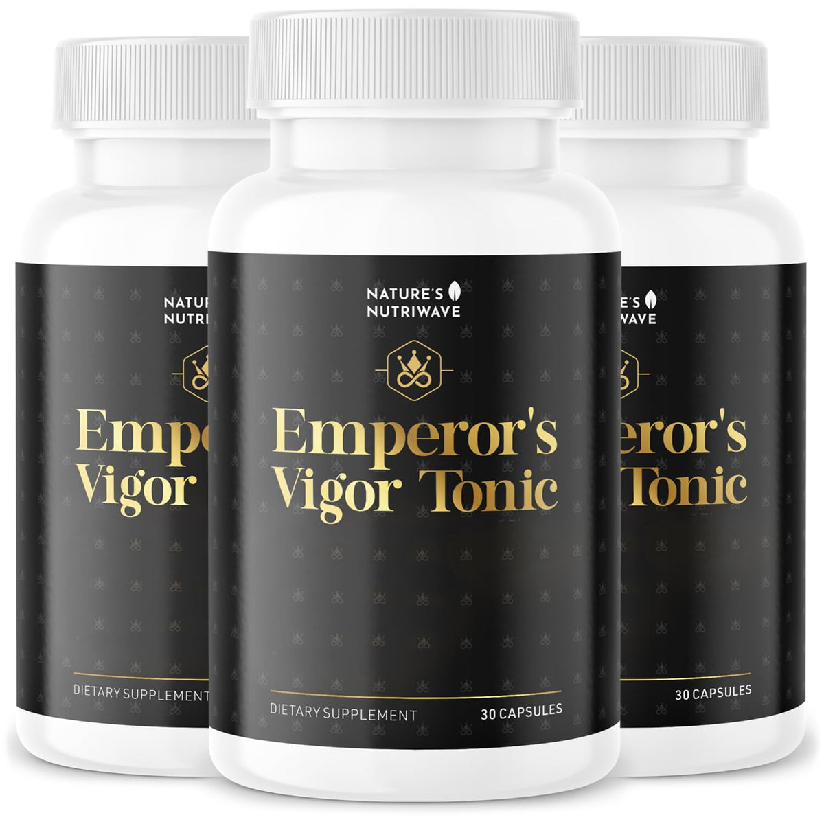 Nature's NutriWave Emperor's Vigor Tonic bottle front view for daily wellness
