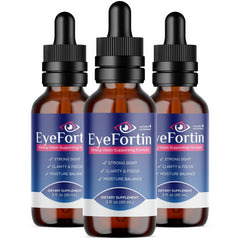 Nature's NutriWave EyeFortin bottle, front view, supports daily eye comfort and focus.