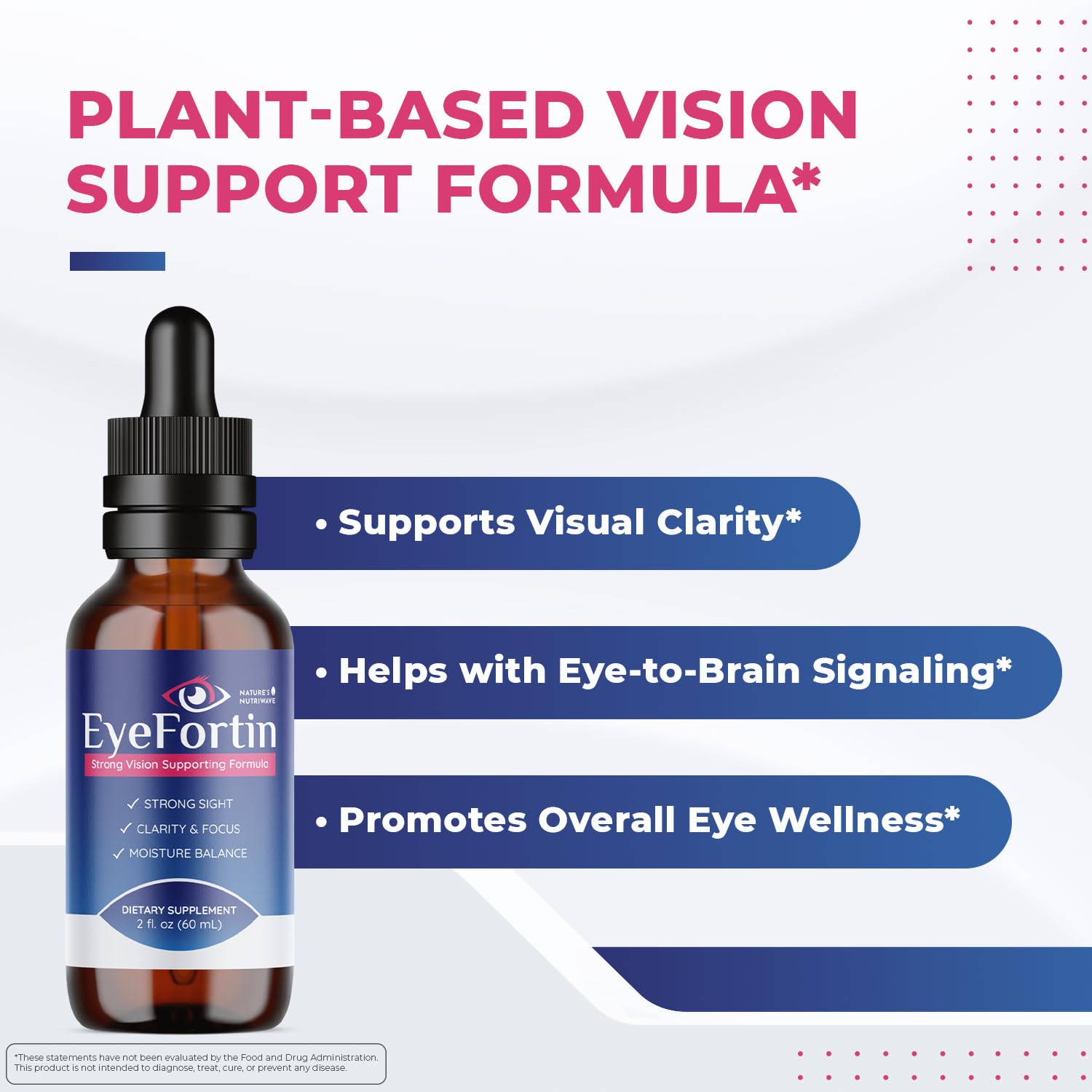 Nature's NutriWave EyeFortin ingredients laid out to showcase plant-based minerals for daily use.