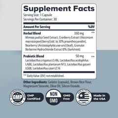 Close-up of Nature’s NutriWave FemiCore capsules showing stimulant-free daily use.