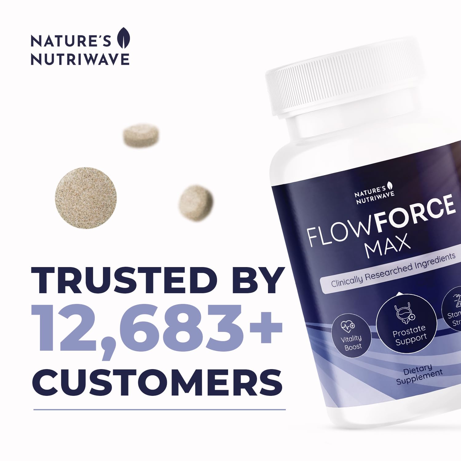 Nature’s NutriWave FlowForceMax daily chew with vanilla flavor supports a simple routine.