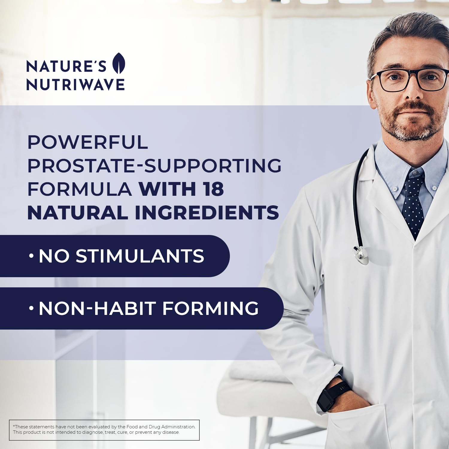 Ingredient collage highlights FlowForceMax 18-plant blend and saw palmetto.