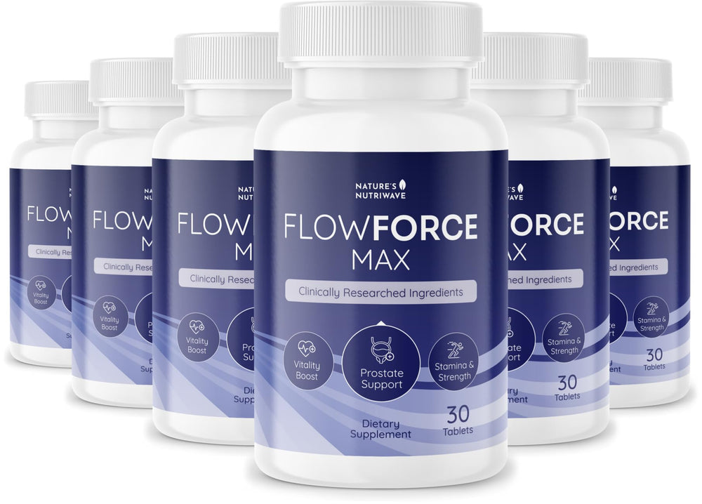 Nature’s NutriWave FlowForceMax packshot for daily plant-based wellness support.