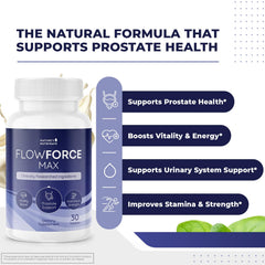 FlowForceMax with saw palmetto extract for a natural, balanced daily option.