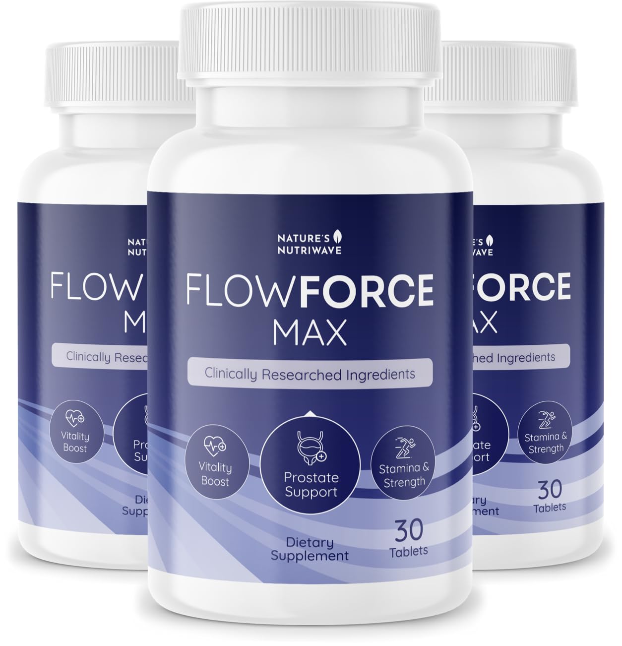 Nature’s NutriWave FlowForceMax soft vanilla tablet for daily convenience.