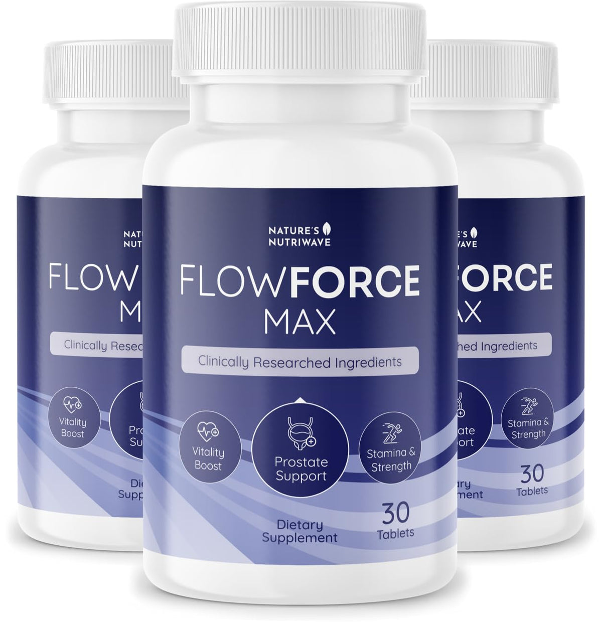 Nature’s NutriWave FlowForceMax soft vanilla tablet for daily convenience.