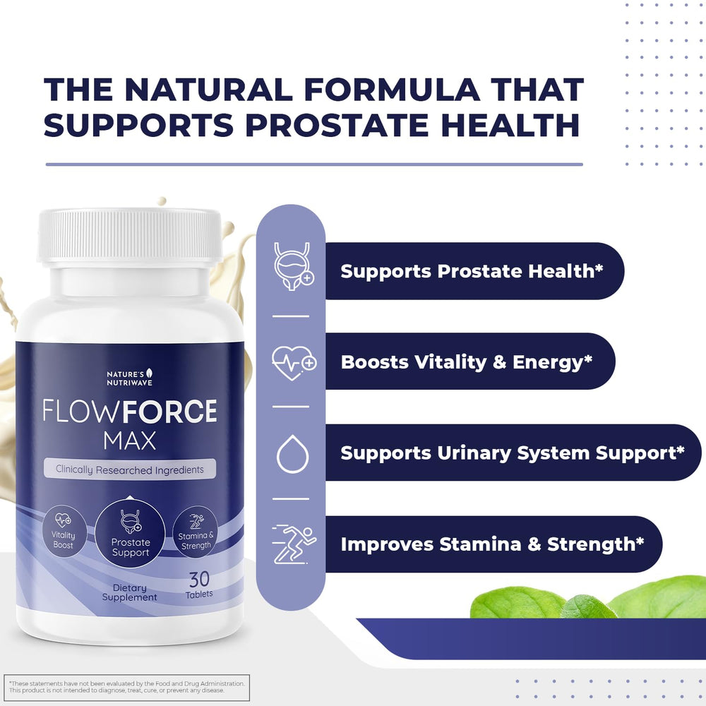FlowForceMax vanilla chewable tablet closeup, convenient daily use.