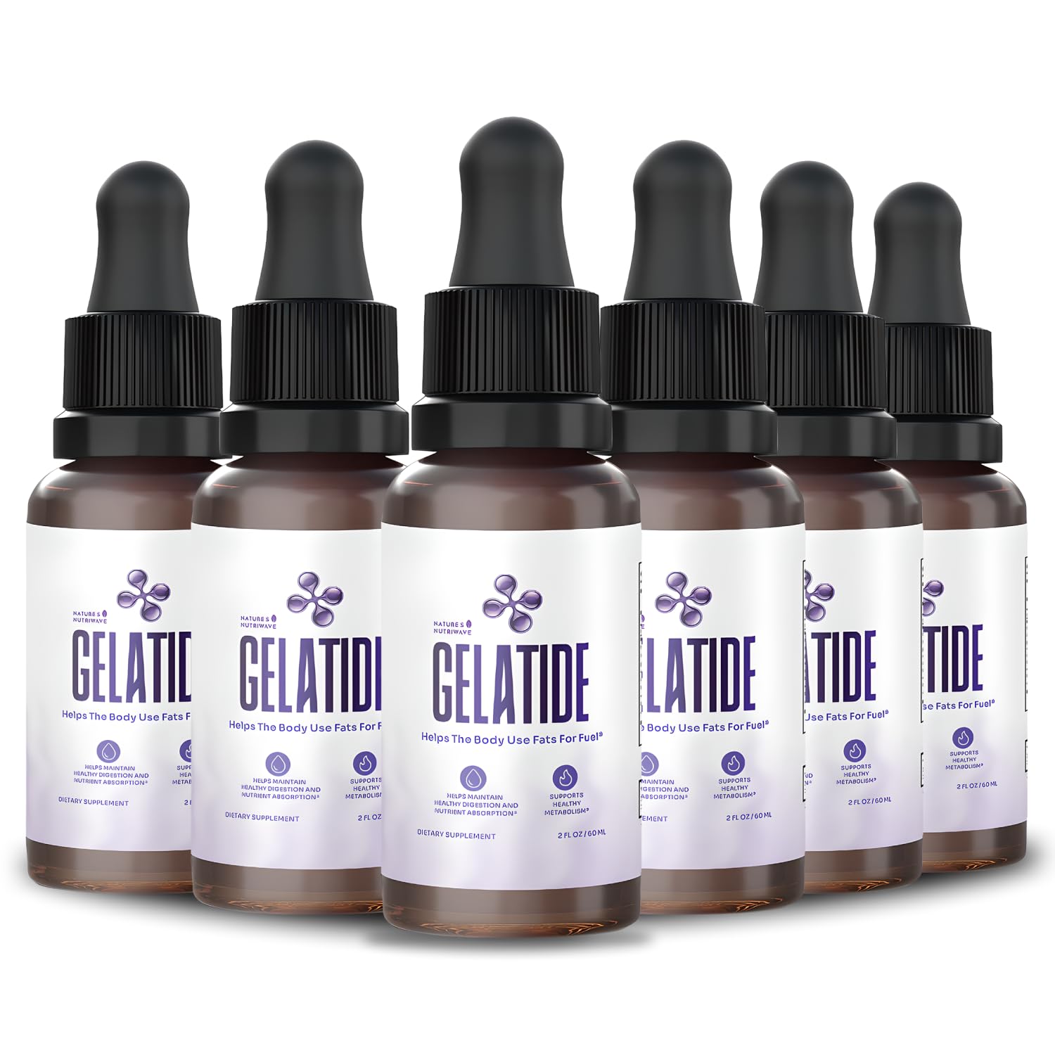 Nature’s NutriWave GELATIDE bottle with dropper for easy daily dosing