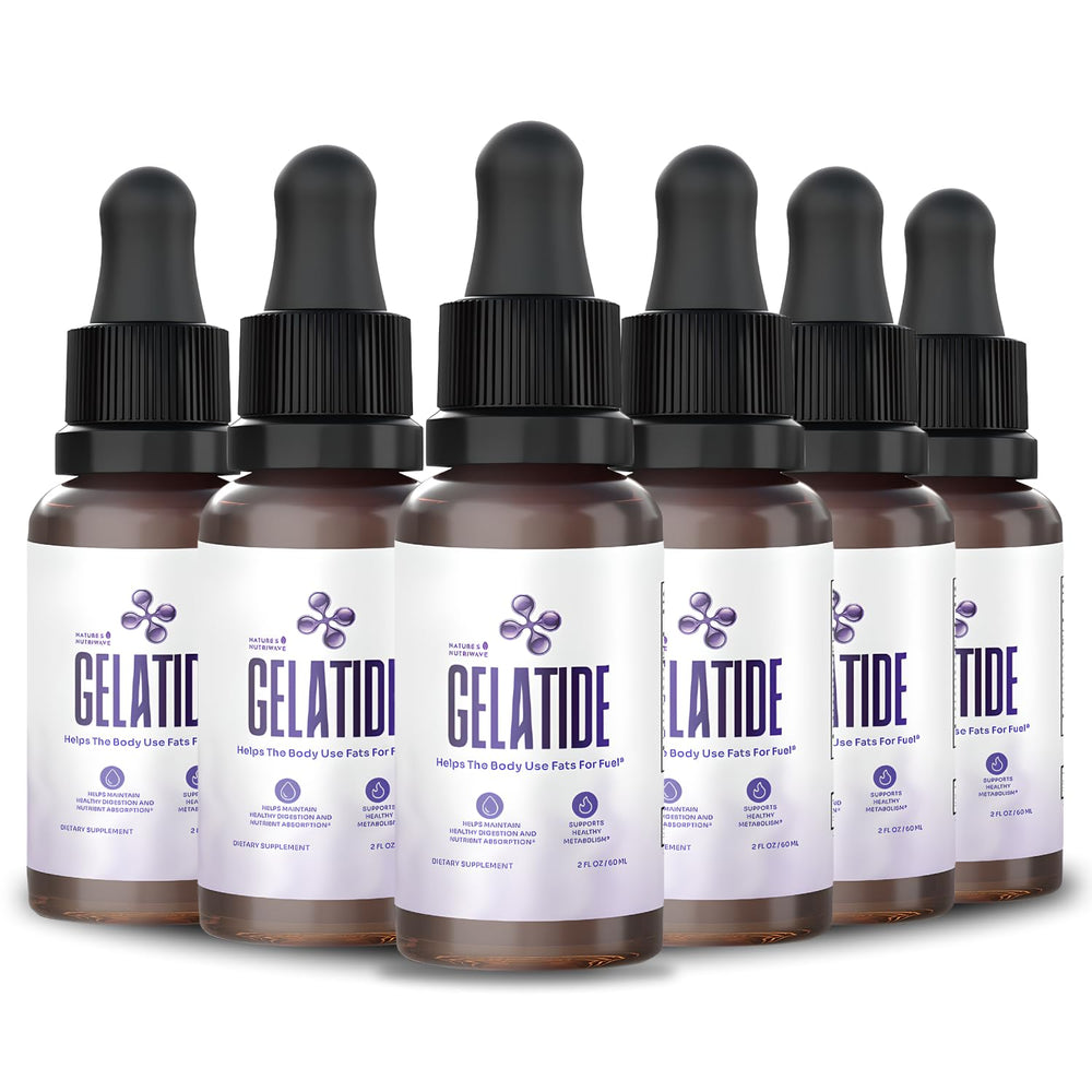 Nature’s NutriWave GELATIDE bottle with dropper for easy daily dosing