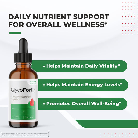 Nature’s NutriWave GlycoFortin dropper-dispense demonstrates easy on-the-go administration