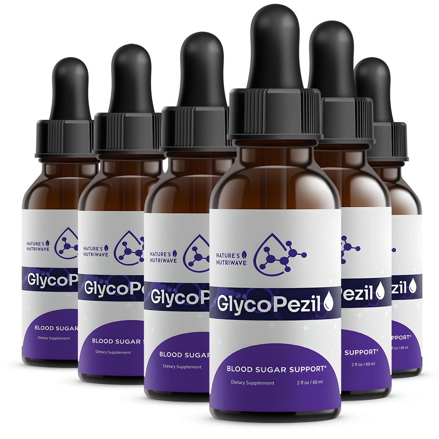 Nature's NutriWave GlycoPezil bottle supports stimulant-free daily wellness.