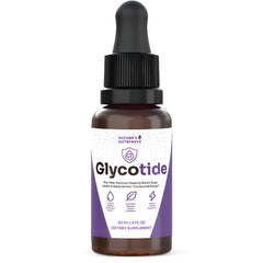 Nature’s NutriWave Glycotide bottle front for an easy, stimulant-free daily supplement.