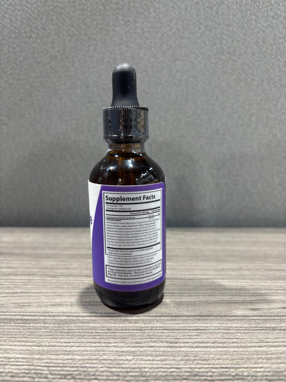 Glycotide liquid being poured shows convenient dosing for busy mornings.