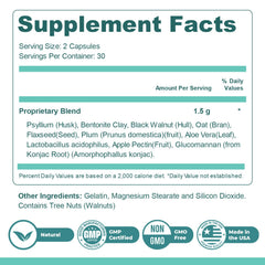 Nature’s NutriWave GutOptim capsules on a spoon indicating easy daily dosing