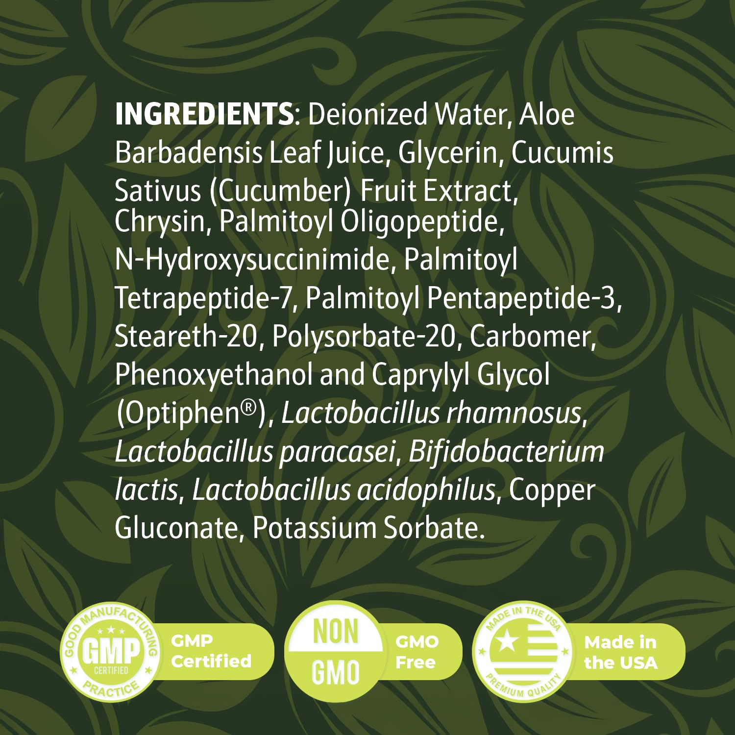 Nature’s NutriWave KeraBiotics aloe-cucumber conditioning blend for hydrated skin.