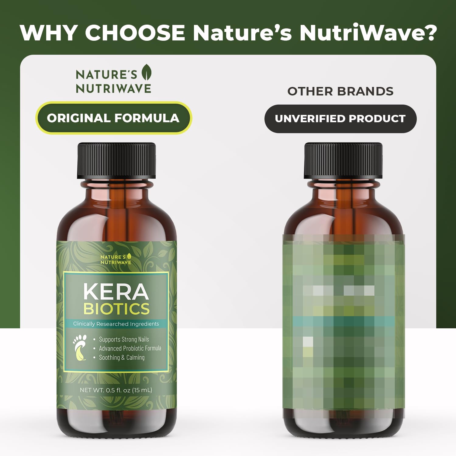 Nature’s NutriWave KeraBiotics packaging showing a 6-month supply.