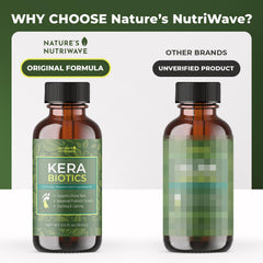 Nature’s NutriWave KeraBiotics packaging showing a 6-month supply.