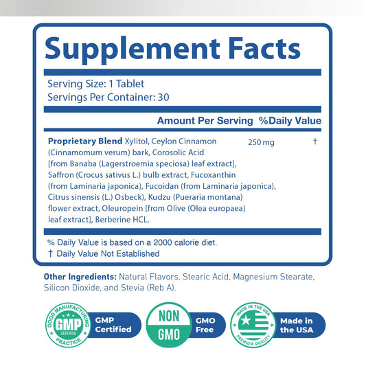 LeanBliss chewable tablets front view for convenient daily energy and focus.