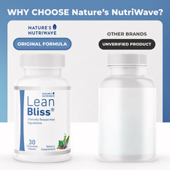 Nature's NutriWave LeanBliss ingredients display with berberine and cinnamon.