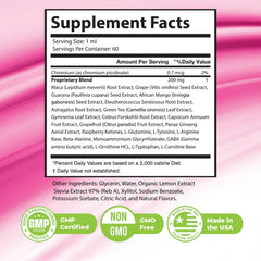 Nature's NutriWave LipoRise Drops bottle label highlights non-GMO, plant-based maca and citrus.