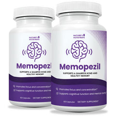Nature’s NutriWave Memopezil bottle-front for a clean daily routine.