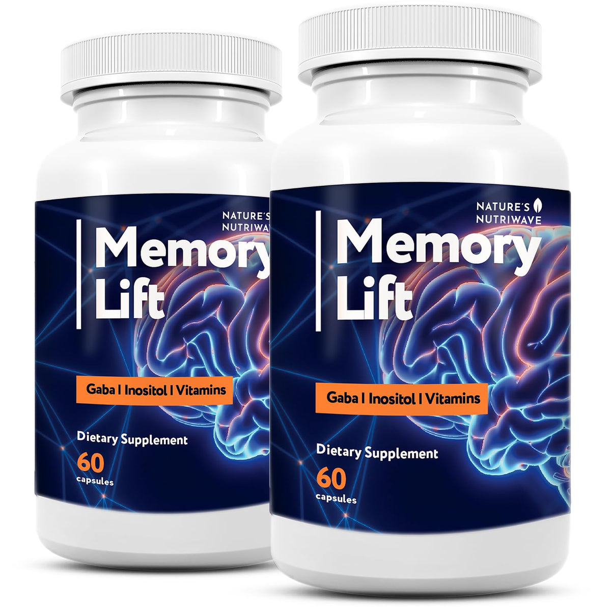 Nature’s NutriWave Memory Lift bottle ready for your daily wellness routine.