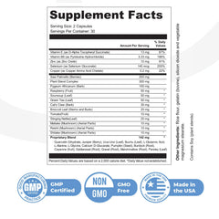 Nature’s NutriWave Men Balance Pro label shows non-GMO, vegetarian formula for confidence