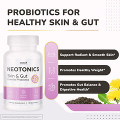 Close-up of Neotonics gummies highlighting chewy texture and apple flavor for skin glow