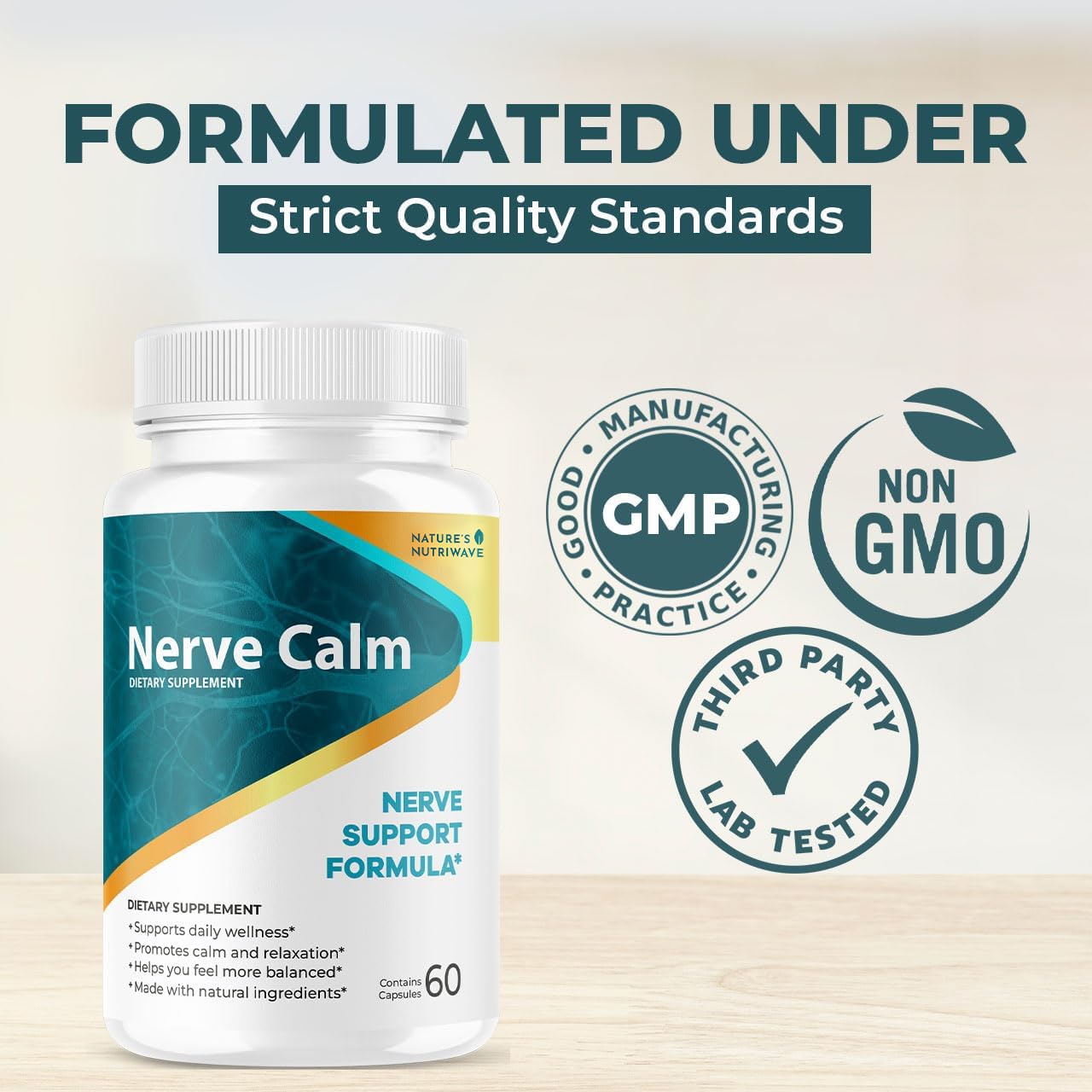 Nature’s NutriWave NerveCalm daily-use setup inspiring mindful moments