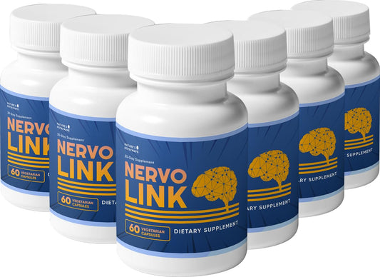 Nature’s NutriWave Nervolink bottle cap close-up highlighting clean, natural capsules for daily wellness