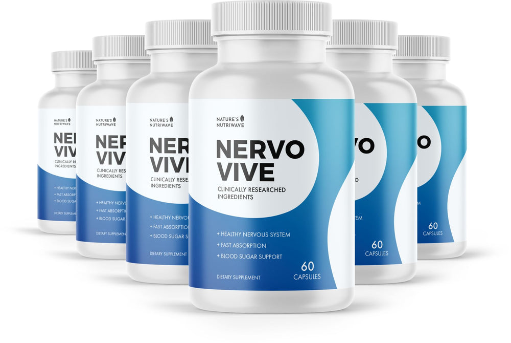 Nature’s NutriWave Nervovive bottle supports easy daily nerve health