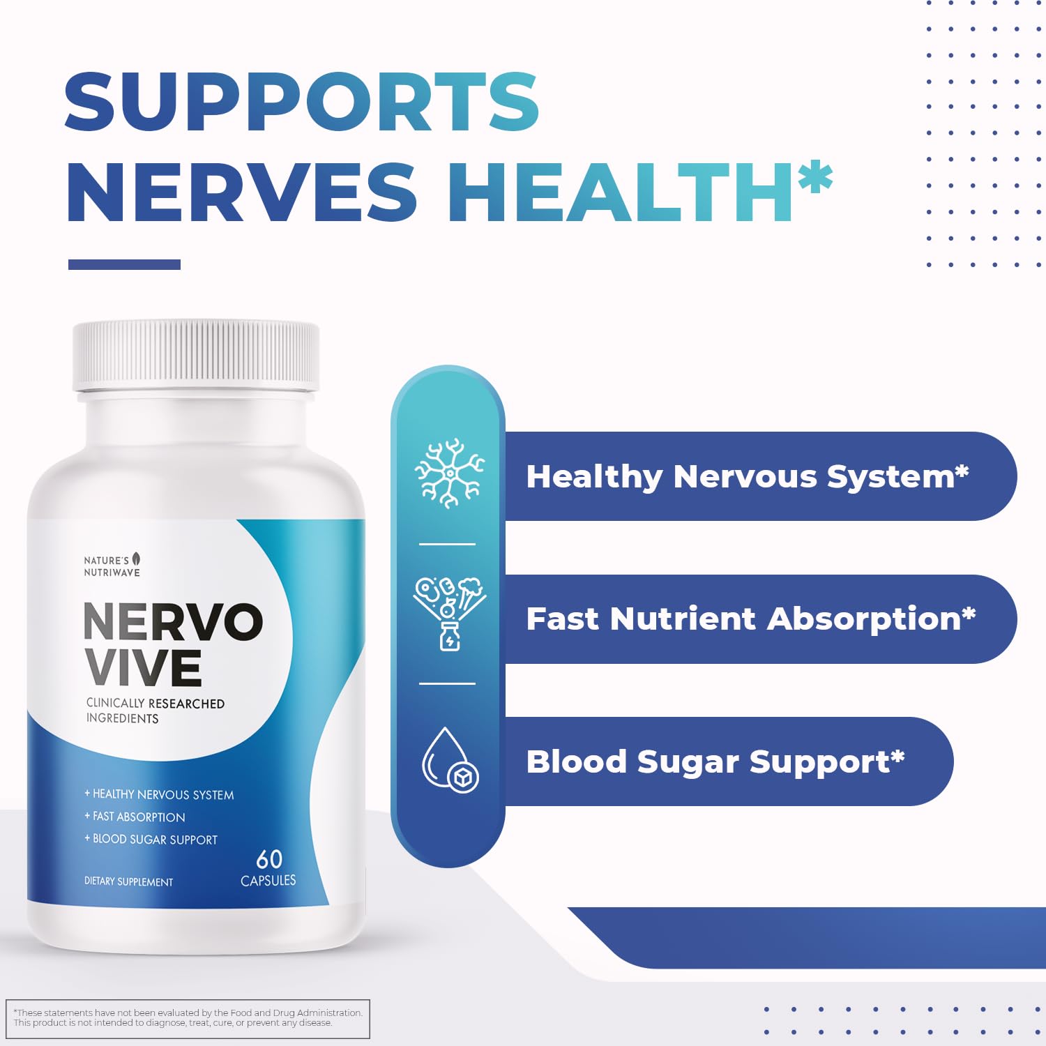 Nervovive capsules on clean background show plant-based wellness