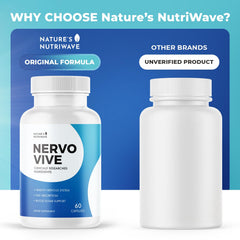Natural ingredients spread with Nervovive and key herbs on display