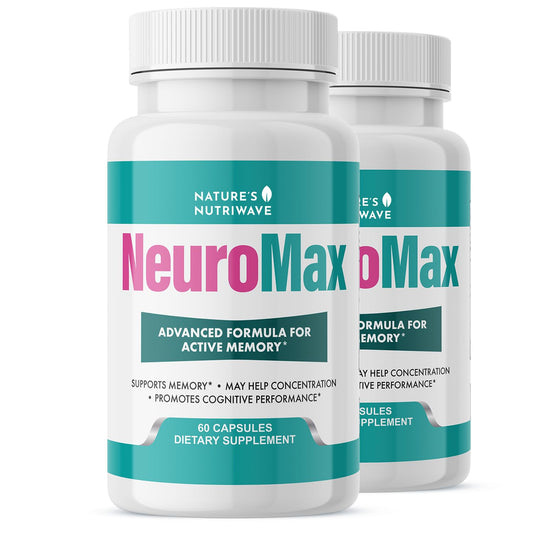 Nature’s NutriWave NeuroMax bottle front with capsules for daily wellness.