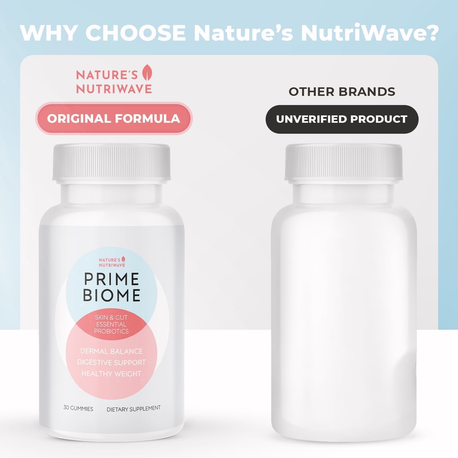 Non-GMO and stimulant-free badge on the bottle for clean plant-based support.