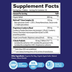 Front label of ProvaDent shows natural ingredients and benefits.
