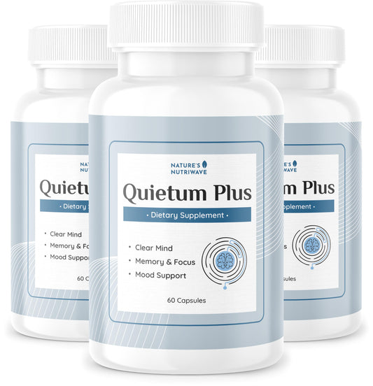 Nature’s NutriWave Quietum Plus bottle for daily plant-based wellness.