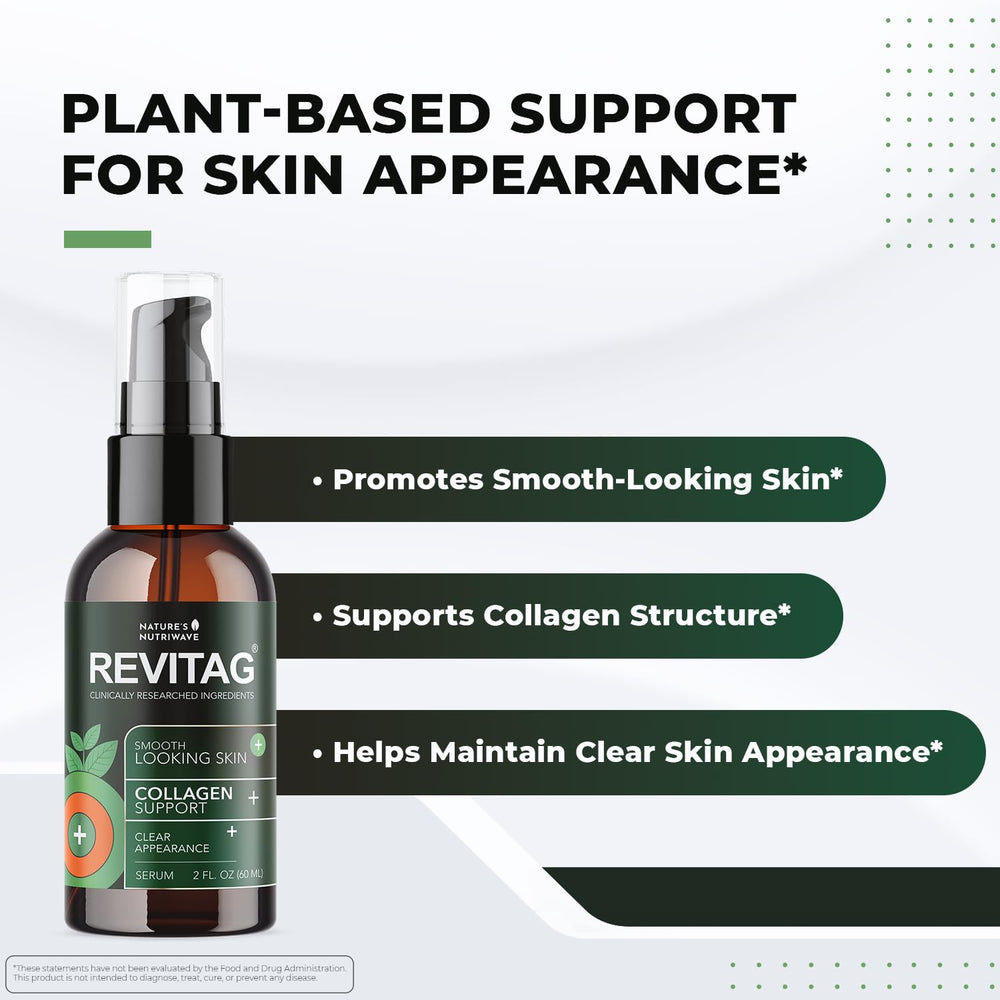Nature’s NutriWave ReviTag dropper in use for daily skin support