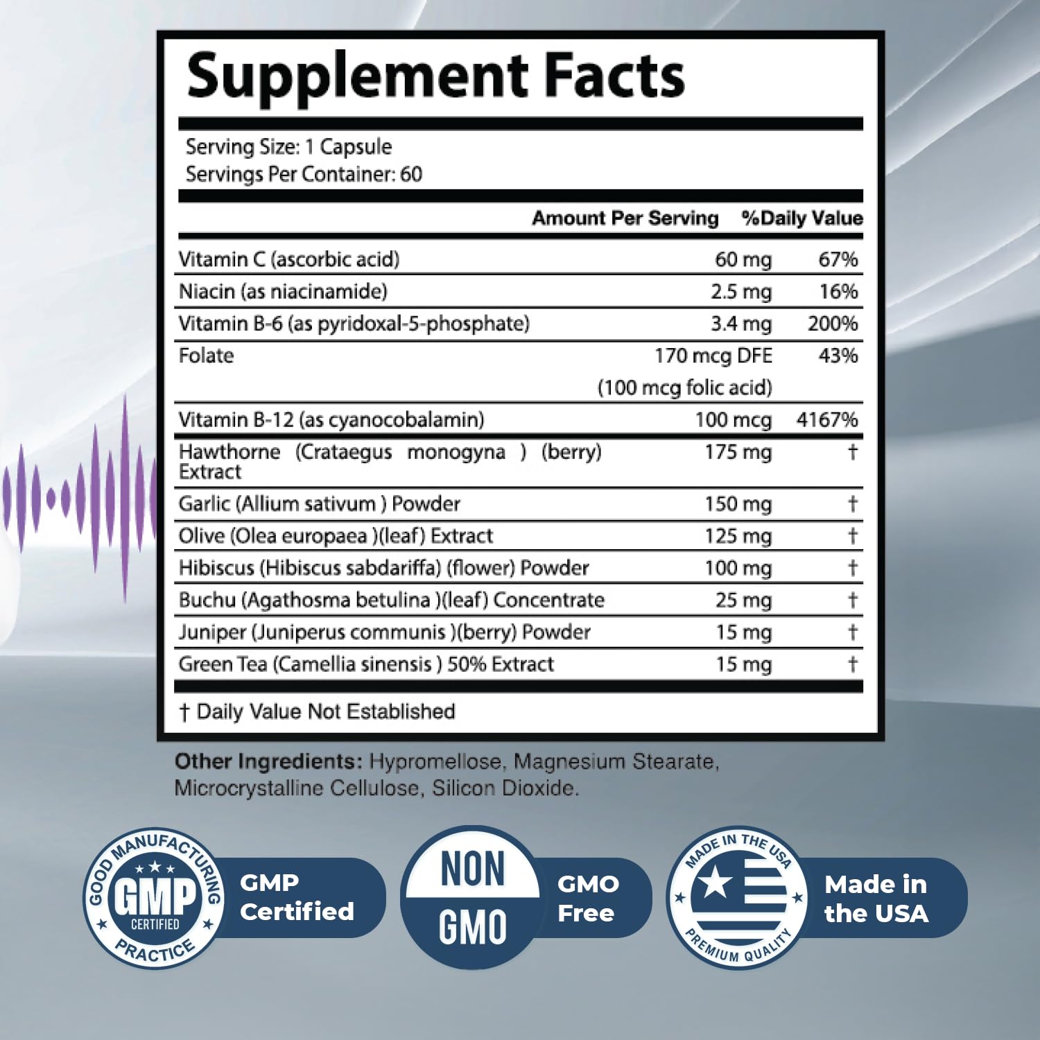 Nature’s NutriWave SonusZen bottle pour illustrating easy one-capsule daily intake for consistency.