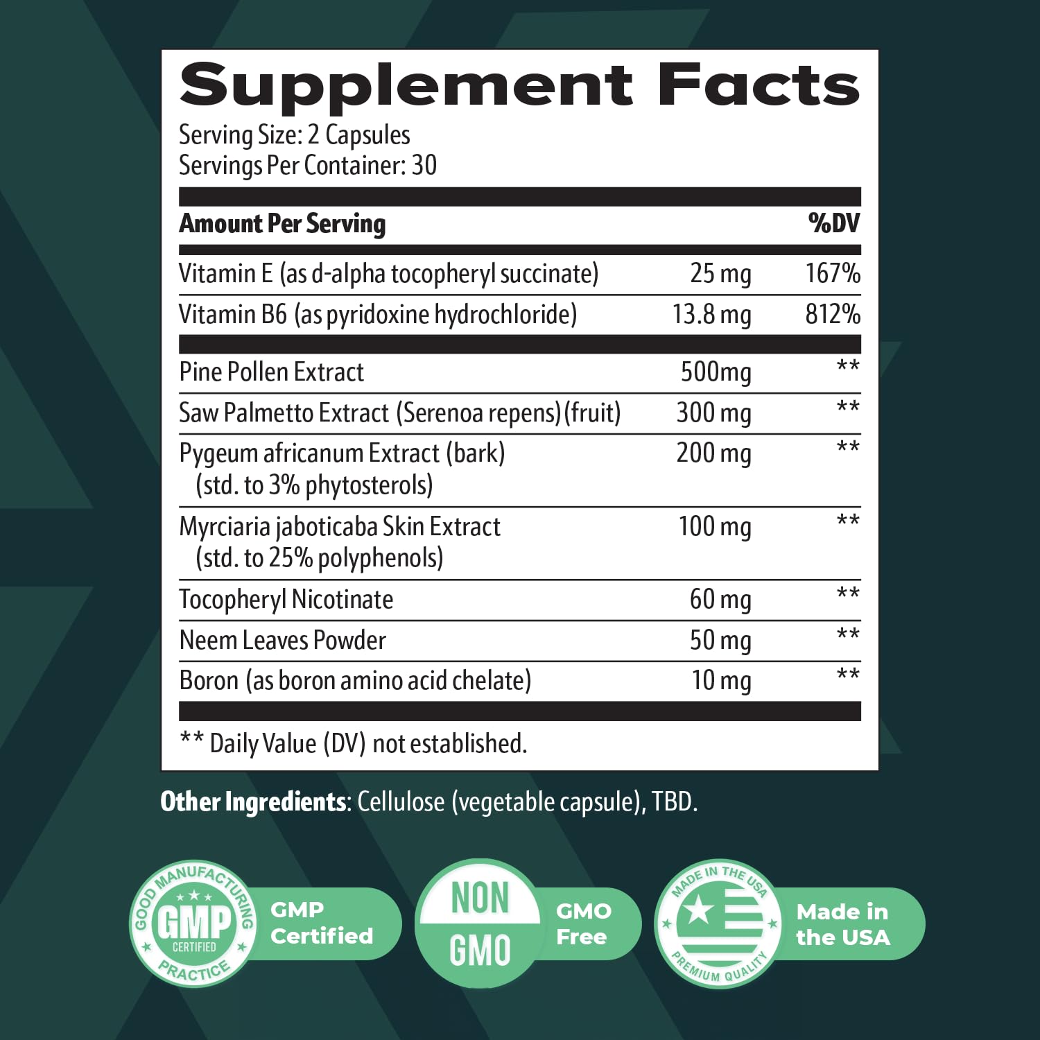 Nature’s NutriWave TC24 ingredients panel highlights natural, balanced components.