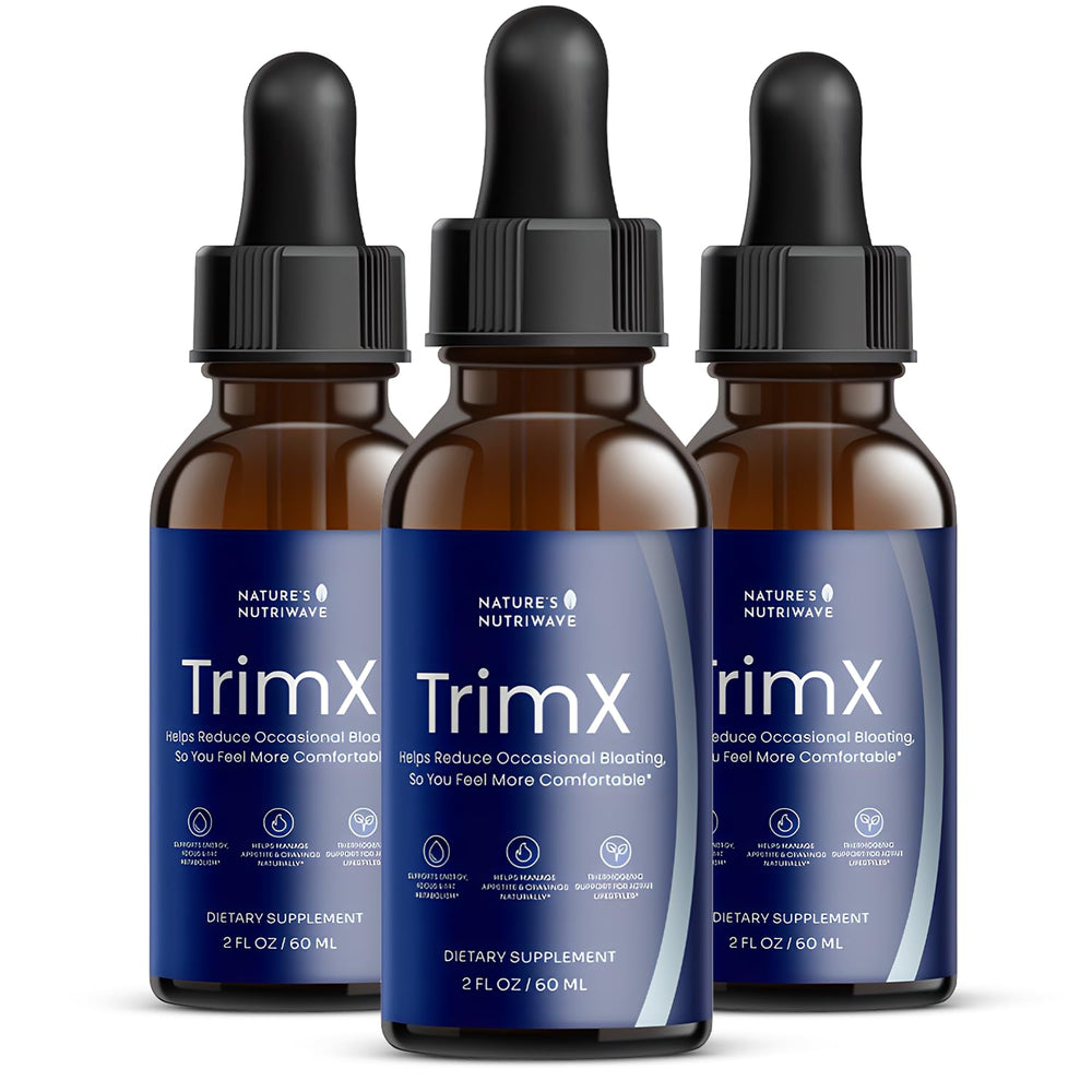 Nature’s NutriWave TrimX bottle with dropper for simple daily dosing.