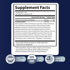Nature’s NutriWave TrimX ingredient blend highlighting maca and green tea for daily wellness.