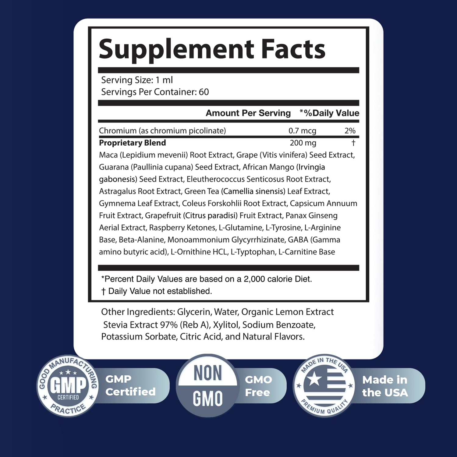 TrimX ingredient panel highlighting maca, green tea, and raspberry ketones.