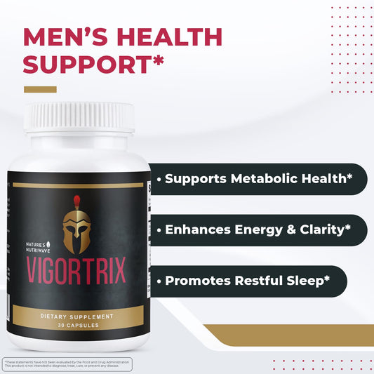 Close-up of Vigortrix capsules showing easy daily intake