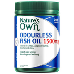 Nature's Own Omega3 odourless bottle for easy daily intake and aftertaste-free use.