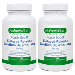 Nature's Path Nutraceuticals sodium bicarbonate 650mg tablets bottle supports hydration during workouts.